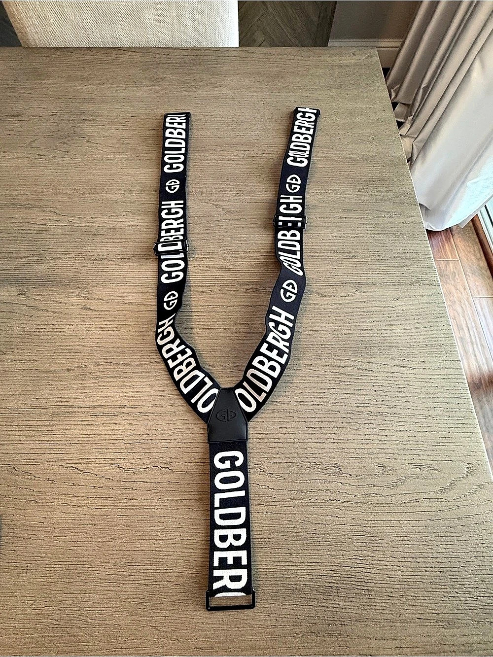 Goldbergh Logo Lanyard in Black & White Like New